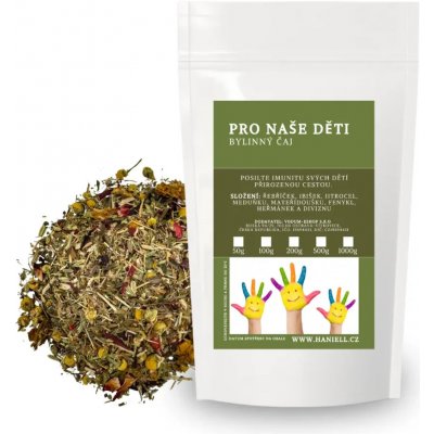 Haniell bylinný pro naše děti – jemná směs pro imunitu a zdraví 50 g – Sleviste.cz