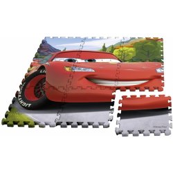 EUROSWAN Podlahové puzzle Cars Eva 9 ks 30x30 cm