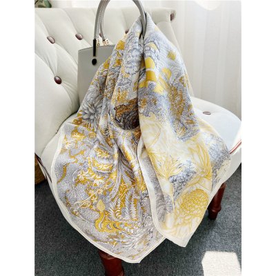 hedvábný šátek Bílo-béžový – Sleviste.cz