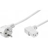 Napájecí kabel goobay Kabel síťový, CEE 7/7(M) - IEC320 C13, 90°, 3m, bílý (95430) - 19.92.0049