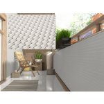 MyBestHome Balkonová ratanová zástěna MALMO, bílá, 90 cm 1300 g/m2 90x400 cm – Zboží Mobilmania