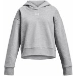 Under Armour Rival Fleece Crop Hoodie K šedá – Zboží Dáma