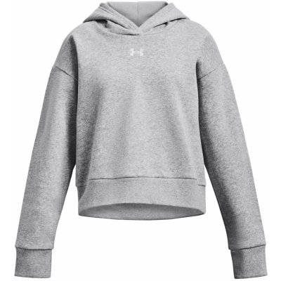 Under Armour Rival Fleece Crop Hoodie K šedá – Zboží Dáma