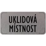 Popis místnosti - cedulka na dveře - Úklidová místnost, hliníková tabulka, 160 x 80 mm – Zboží Dáma