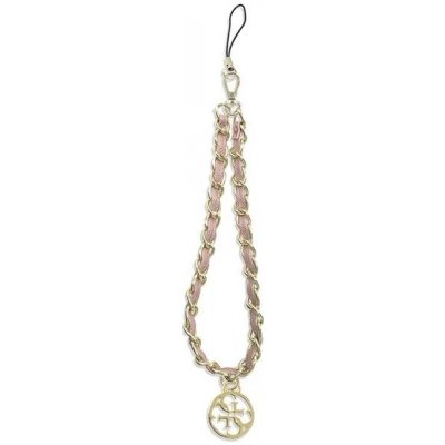 Guess přívěsek GUSTSAS4P Phone Strap růžový řetízek z kovu 4G Charm (GUSTSAS4P) – Zboží Mobilmania