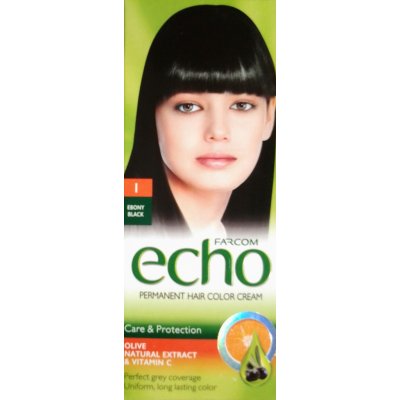 Echo barva na vlasy set -1-ebenově-černý