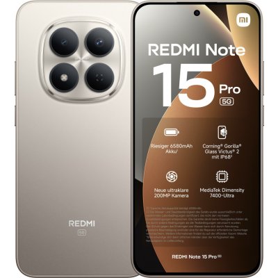 Xiaomi Redmi Note 15 Pro 5G 8GB/256GB Titanium – Sleviste.cz
