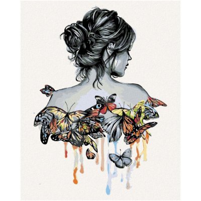 zuty Diamantové malování (bez rámu) - Motýlí žena – Zboží Mobilmania