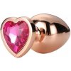 Anální kolík Gleaming Love anální kolík rosegold růžové srdce S