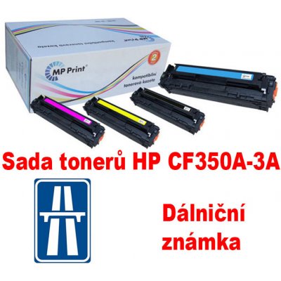 MP Print HP Sada tonerů CF350A-3A, CMYK, + dálniční známka – Hledejceny.cz