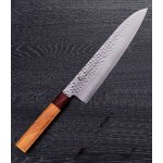 Sakai Takayuki Gyuto 33 vrstev damaškový japonský kuchařský nůž dřevo zelkova 21 cm – Sleviste.cz