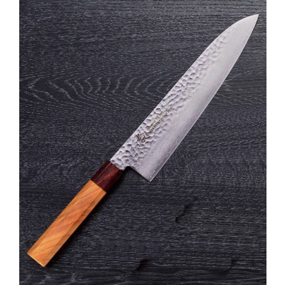 Sakai Takayuki Gyuto 33 vrstev damaškový japonský kuchařský nůž dřevo zelkova 21 cm – Zbozi.Blesk.cz