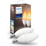 Philips Chytrá žárovka Hue Bluetooth 6W, E14, White Ambiance, 2ks – Zboží Dáma