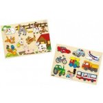Woody puzzle na desce zvířata u statku – Zboží Dáma