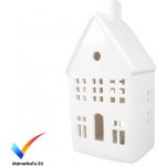 Anděl Přerov Domek porcelánový s glitrovou střechou s LED 19 cm – Hledejceny.cz