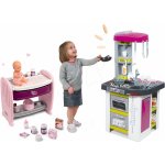 Smoby Set postieľka k posteli s prebalovacím pultom Violette Baby Nurse 2v1 Smoby s cikajúcou bábikou a kuchynka Tefal Studio Bubble elektronická s doplnkami SM220353-5 – Hledejceny.cz