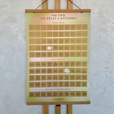 Albi Stírací plakát - 100 tipů, co dělat v důchodu – Zboží Dáma