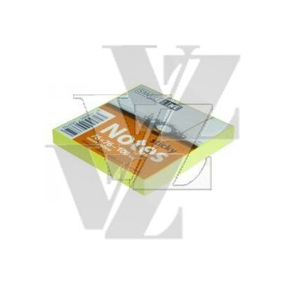 Samolepící bloček 76x76 mm 100l. neonově žlutý – Hledejceny.cz