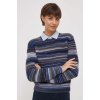 Dámský svetr a pulovr United Colors of Benetton Vlněný svetr dámský 105CD107O 852 tmavomodrá