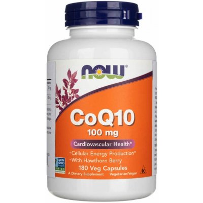 Now CoQ10 koenzym Q10 + Hawthorn Berry hloh 100 mg 180 rostlinných kapslí – Hledejceny.cz