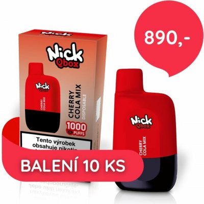 Nick Qbox CHERRY COLA MIX 16 mg 10 ks – Sleviste.cz