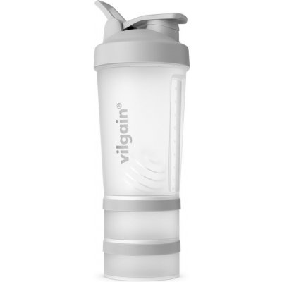 Vilgain Shaker Pro 2Go – Silver Mist 450 ml + 150 ml + 100 ml – Zboží Dáma