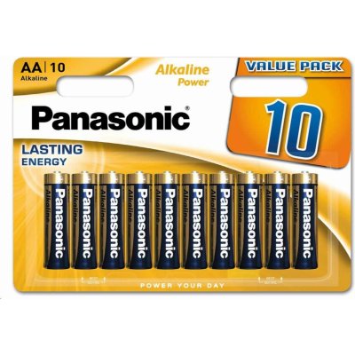Panasonic ALKALINE POWER AA 10ks LR6APB/10BW – Zboží Mobilmania