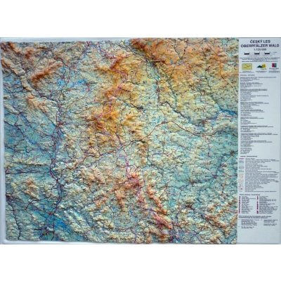 Český les - plastická mapa 100 x 75 cm – Hledejceny.cz