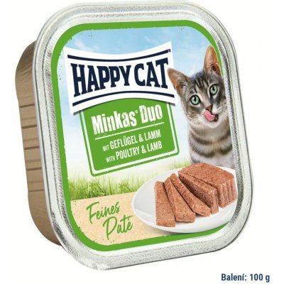Happy Cat Minkas Duo Paté Drůbež & Jehně 100 g – Zbozi.Blesk.cz