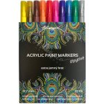 Artmagico akrylové fixy extra jemný hrot 0.7 mm třpytivé 10 barev – Sleviste.cz