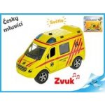 Mikro trading Auto ambulance 11 cm kov zpětný chod na baterie česky mluvící – Hledejceny.cz