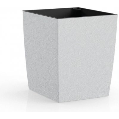 Plastkon Květináč Eliot Stone bílý 28,4 x 28,4 x 34,1 cm – Zboží Dáma