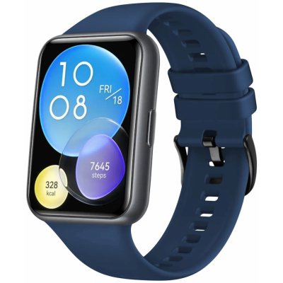 FIXED Silicone Strap pro Huawei Watch FIT2, modrý FIXSSTB-1055-BL – Zboží Mobilmania