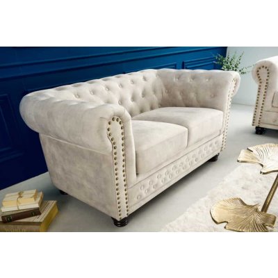 Interior DE Chesterfield 2M 150 cm šampaňská samet POH42311 – Hledejceny.cz