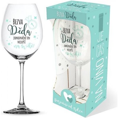 Nekupto Sklenice na víno Bezva děda jednoznačně ten nejlepší na světě 440 ml – Zbozi.Blesk.cz