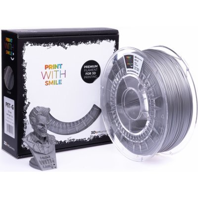 Print With Smile PET-G - 1,75 mm - Silver Shine - 1 Kg – Zboží Živě