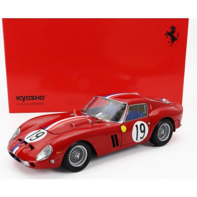 Kyosho Ferrari 250 Gto 3.0l V12 Coupe Team Pierre Noblet N 19 2nd 24h Le Mans 1962 J.guichet P.noblet Červená Bílá Modrá 1:18 – Zboží Dáma