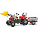 Rolly Toys Rolly Toys Šlapací traktor Rolly Juniors vlečkou červený – Zboží Mobilmania