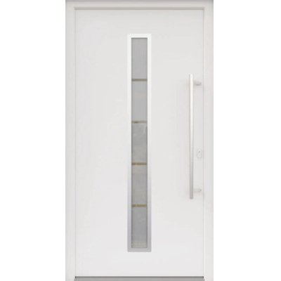 ARON vchodové dveře 3161-1 bílé 100 x 210 cm P – Hledejceny.cz