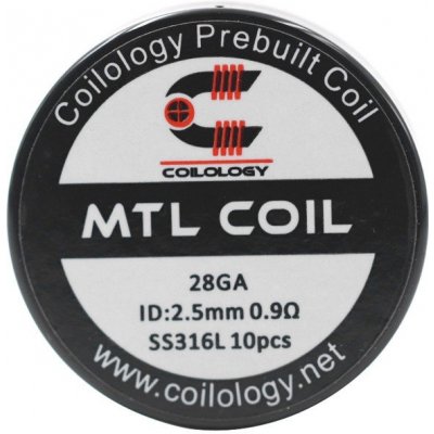 Coilology Předmotané spirálky MTL Series MTL SS316L 0,9ohm 10ks – Hledejceny.cz
