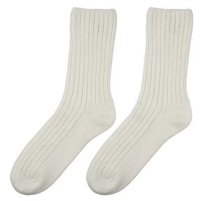 Vlnka Ponožky s ovčí vlnou Merino se zdravotním lemem bílá velikost 40-42