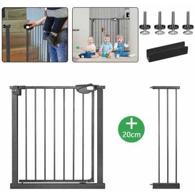 LZQ Auto Close Door Safety Gate 95-105 cm černá – Zboží Mobilmania