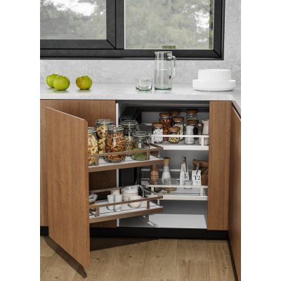 Cemux Corner Front Style s tlumením chrom/bílé dno 1000 mm – Zboží Dáma