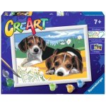 RAVENSBURGER CreArt Malování podle čísel Štěňata Jack Russella 24 x 18 cm – Zboží Dáma