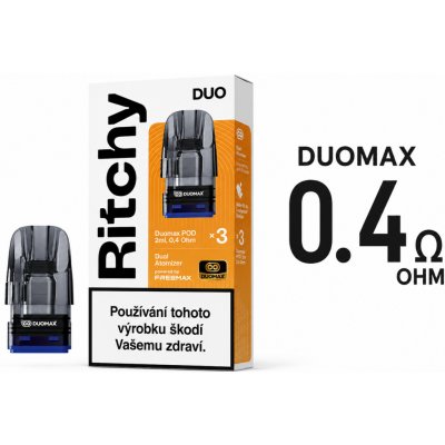 Ritchy DUO Pod Cartridge DUOMAX 3 ks 0.4 ohm – Hledejceny.cz