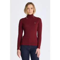 Gant STRETCH COTTON CABLE TURTLENECK PLUMPED RED