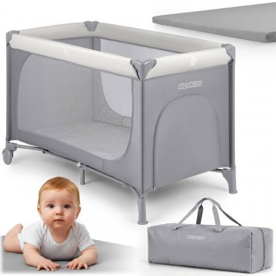 Ricokids Cestovní postýlka 125 x 65 x 78 cm RK-240 šedá – Zbozi.Blesk.cz