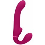 Vive AI Vibrační vkládací dildo růžové strapless strap on s tlakovým stimulátorem klitorisu 23,5 x 4,2 cm – Sleviste.cz