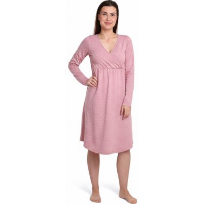 Moniel košilka/šaty kojící Dots růžová s dlouhým rukávem – Hledejceny.cz