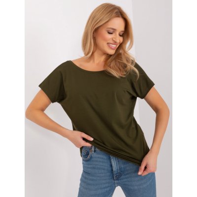 BASIC FEEL GOOD tričko s krátkým rukávem rv-ts-4662.22 khaki – Zboží Dáma
